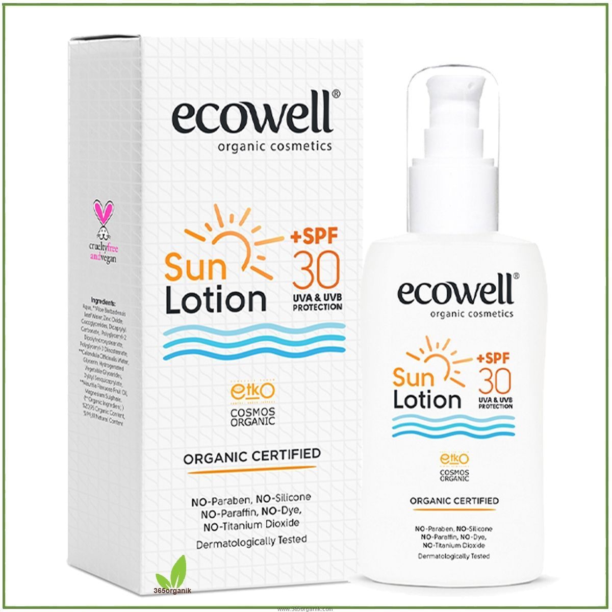 Ecowell Organik Güneş Losyonu 30 Spf 150 ml | Ecowell | Organik Güneş Koruyucu | 