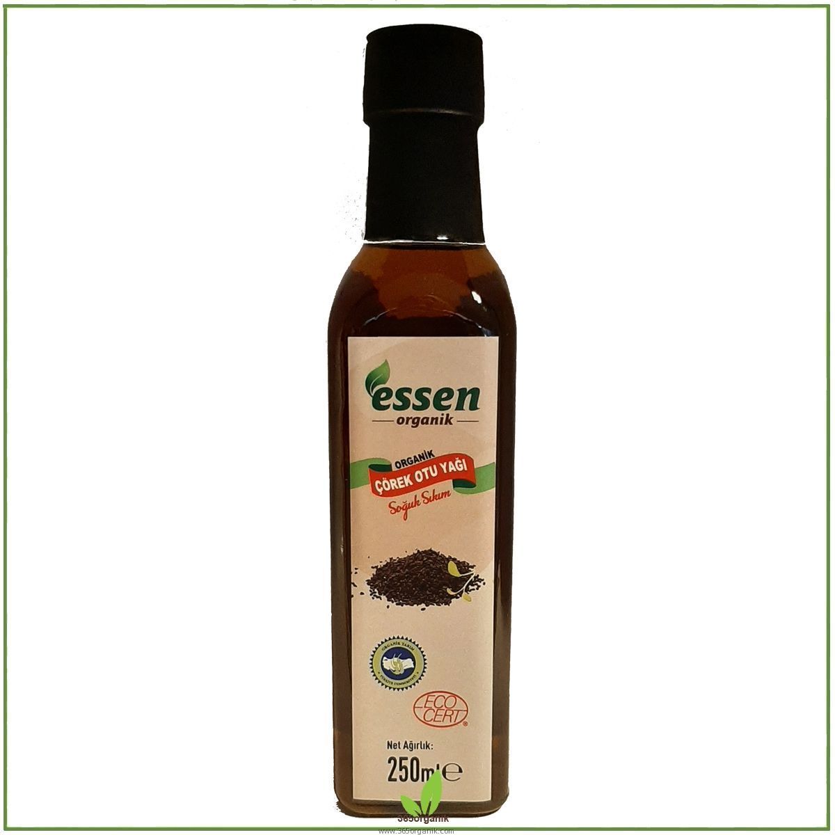 Essen Organik Çörek Otu Yağı 250 ml | Essen Organik | Organik Şifalı Yağlar - Tohumlar - Çekirdekler | 