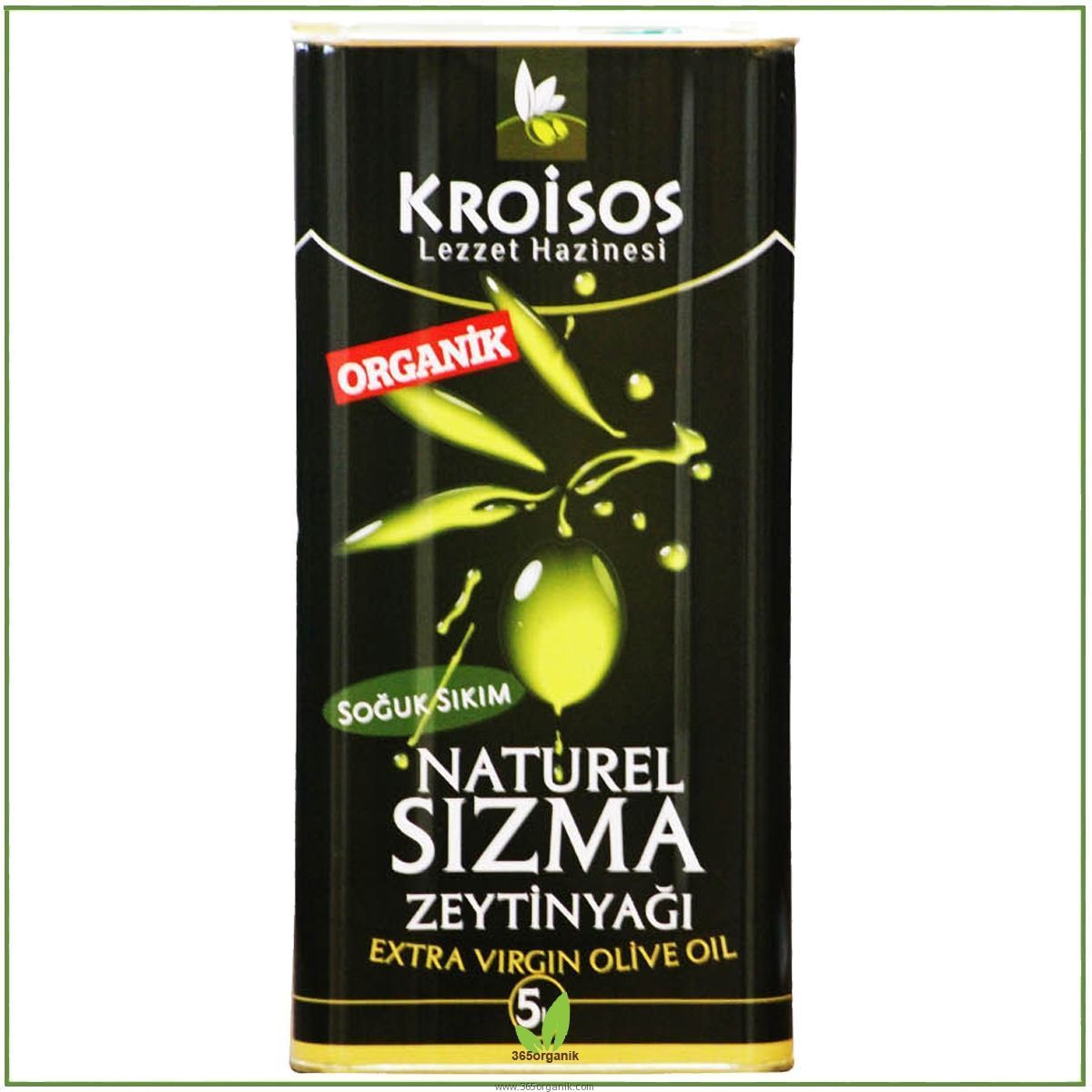 Kroisos Organik Zeytinyağı 5 Lt Teneke Ambalaj | Kroisos | Organik Zeytinyağları | 